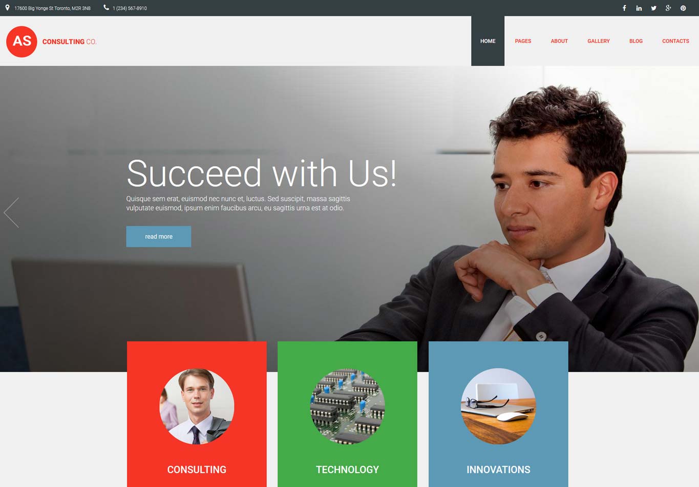Consulting Services website